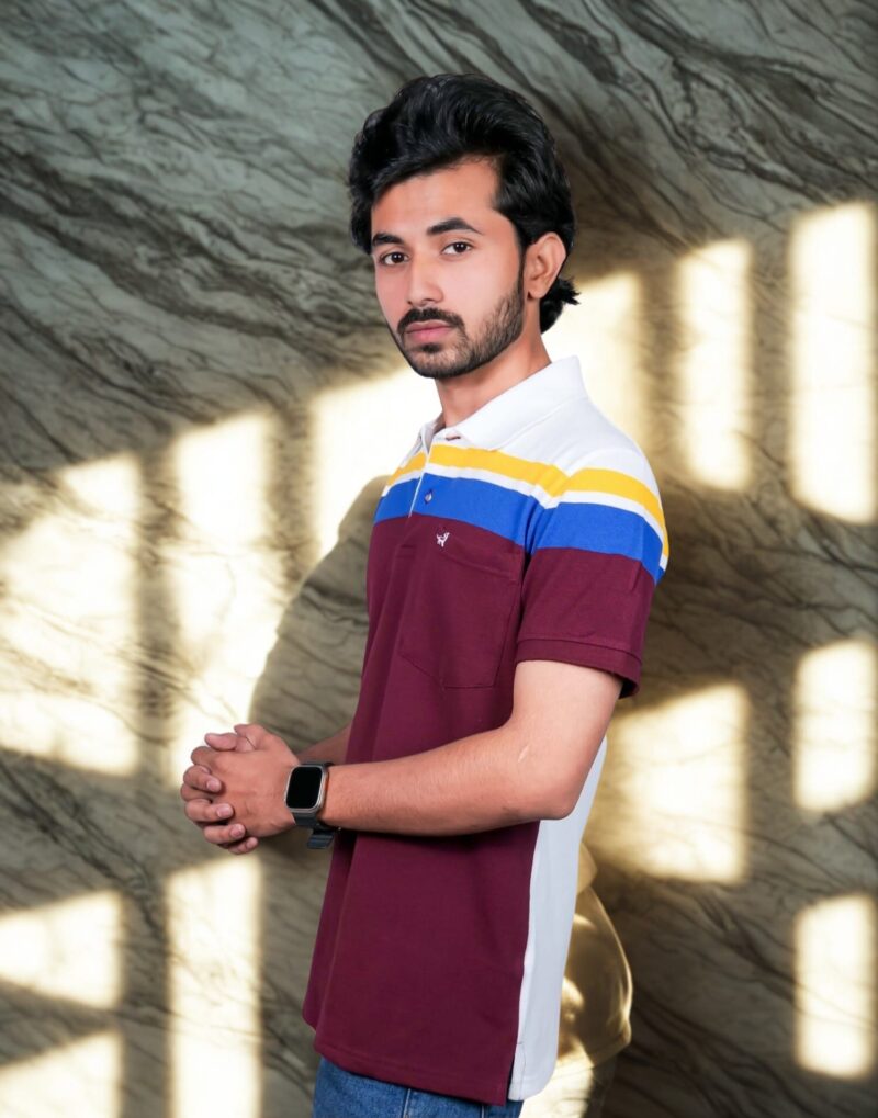 Polo Chest Strip Brown T-Shirt - Image 2