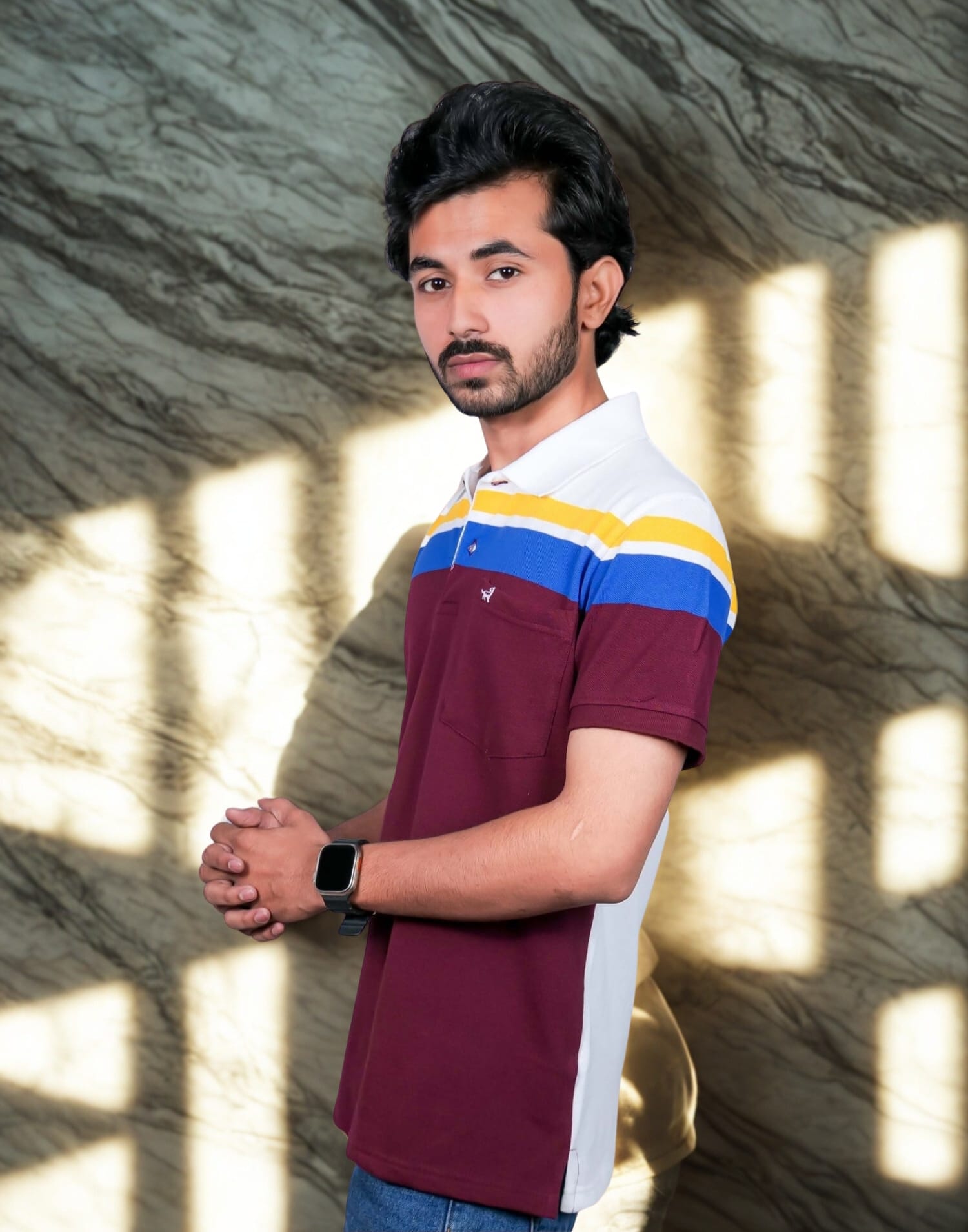Polo Chest Strip Brown T-Shirt - Image 2