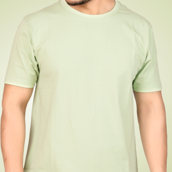 Crew Neck Light GreenMilange T-shirt