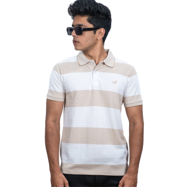 Polo White Jute Stripe T-Shirt