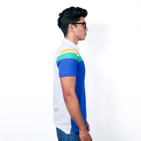 Polo Chest Stripe Sky Blue T-Shirt