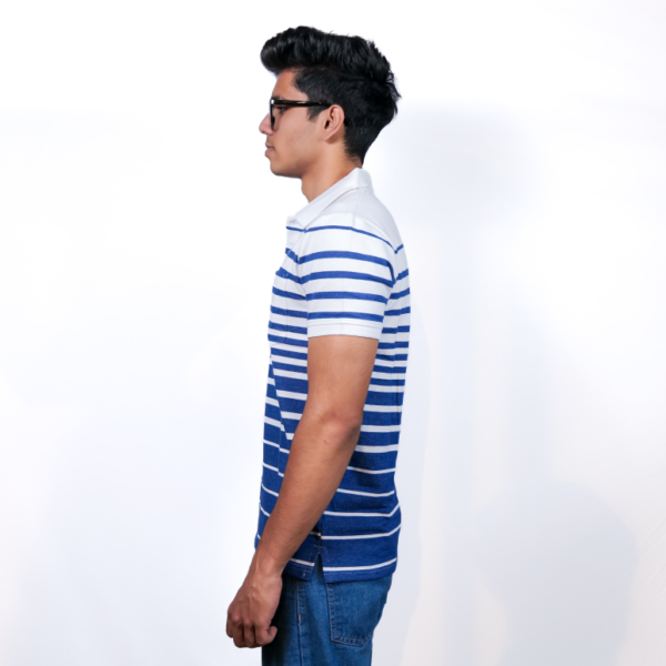 Polo Pyramid Stripe Blue T-Shirt