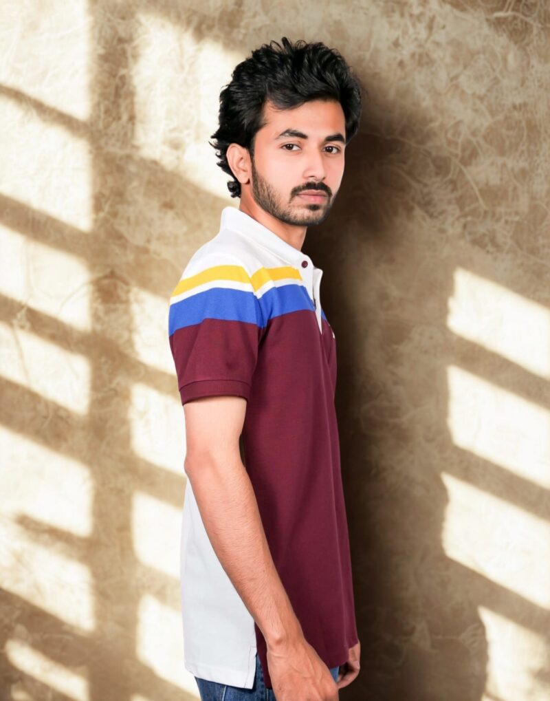 Polo Chest Strip Brown T-Shirt - Image 3