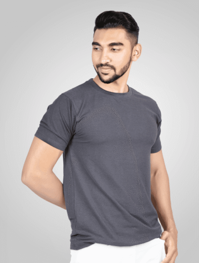 Crew Neck Charcoal Milange T-shirt