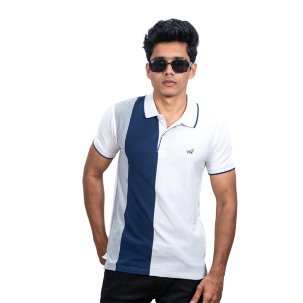 Polo Colour Block Blue T-Shirt