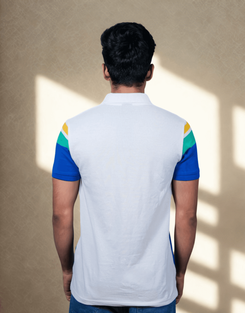 Polo Chest Stripe Sky Blue T-Shirt - Image 5