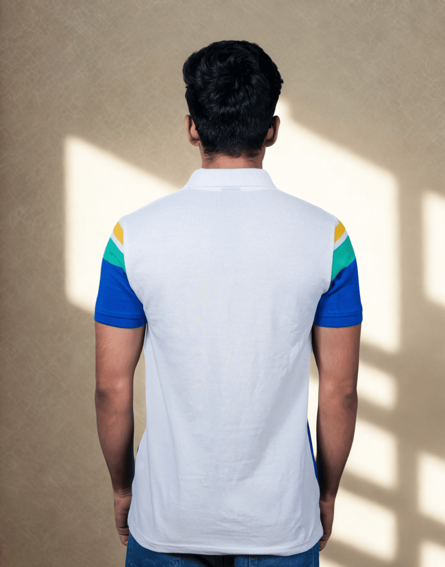 Polo Chest Stripe Sky Blue T-Shirt - Image 5