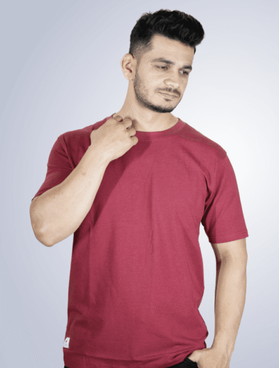 Crew Neck Marron Milange T-shirt