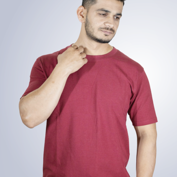 Crew Neck Marron Milange T-shirt