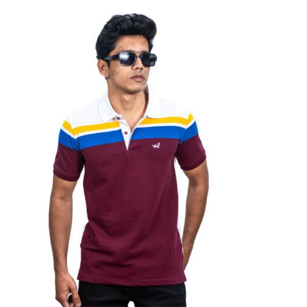 Polo Chest Strip Brown T-Shirt