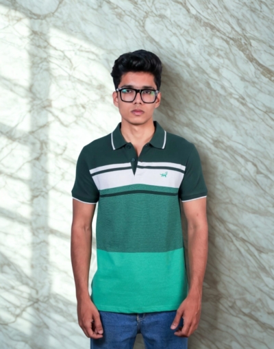 Polo Multi Color Green