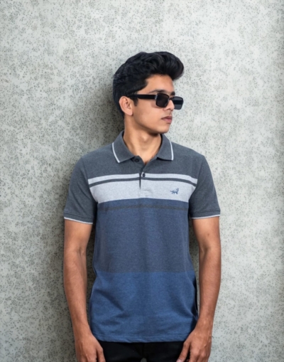 Polo Multi Color Grey