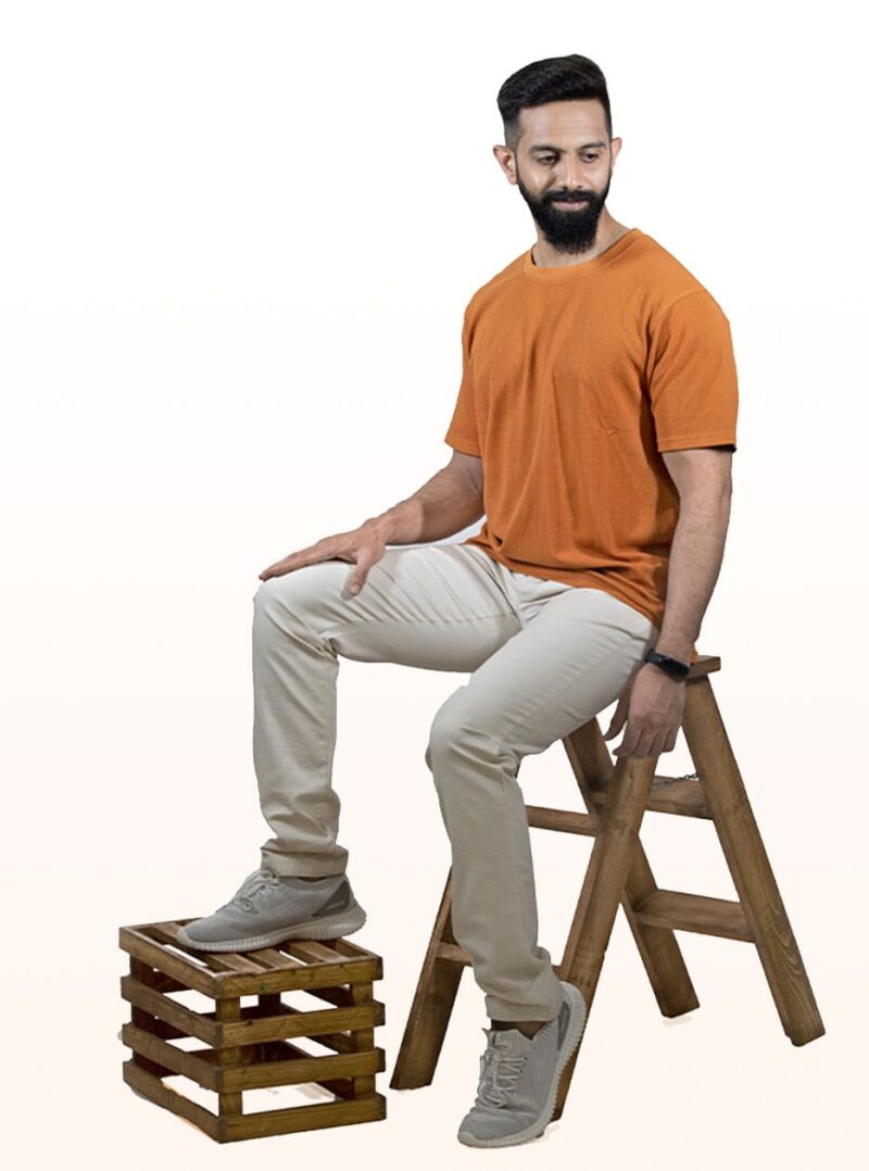 Crew Neck Apricot Buff Printed T-shirt - Image 5