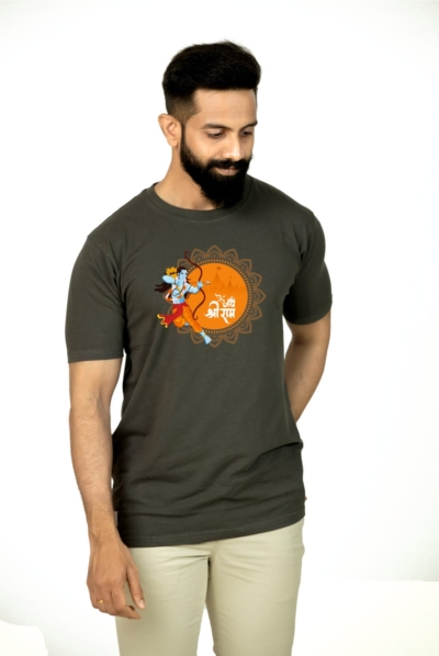 Crew Neck Dark Gull Grey Graphic T-shirt