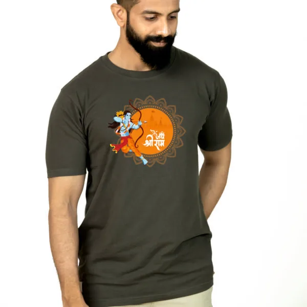 Crew Neck Dark Gull Grey Graphic T-shirt