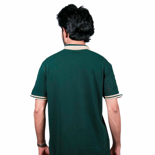 Polo Shoulder Panels-Green T-Shirt