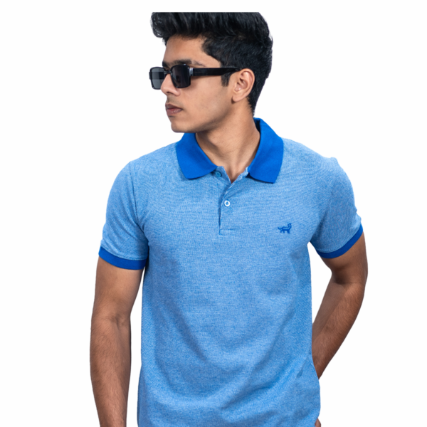 Polo Self Design Blue T-Shirt