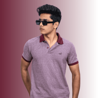 Polo Self Design -D Brown T-Shirt