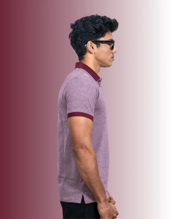 Polo Self Design -D Brown T-Shirt - Image 4