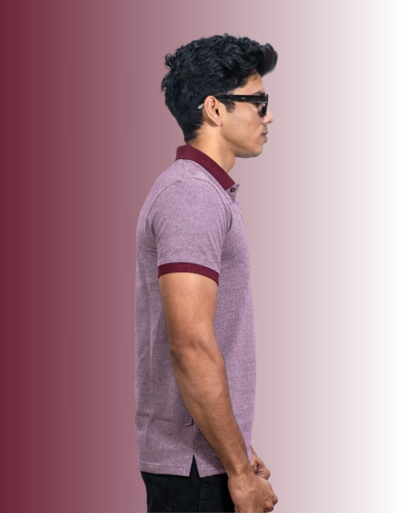 Polo Self Design -D Brown T-Shirt - Image 4