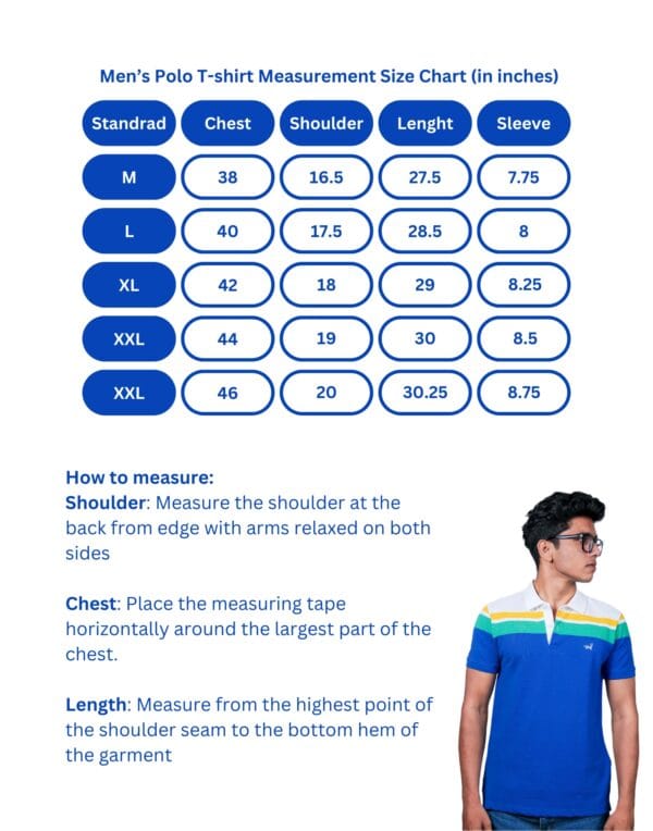 Polo Chest Stripe Sky Blue T-Shirt - Image 6