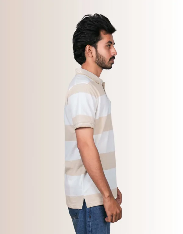 Polo White Jute Stripe T-Shirt - Image 3