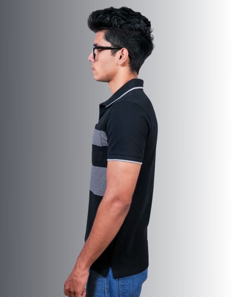 Polo Classic Stripe Black T-Shirt - Image 2