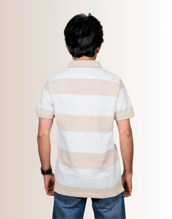 Polo White Jute Stripe T-Shirt - Image 5