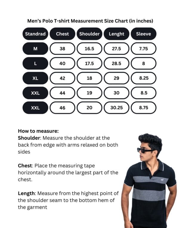 Polo Classic Stripe Black T-Shirt - Image 5