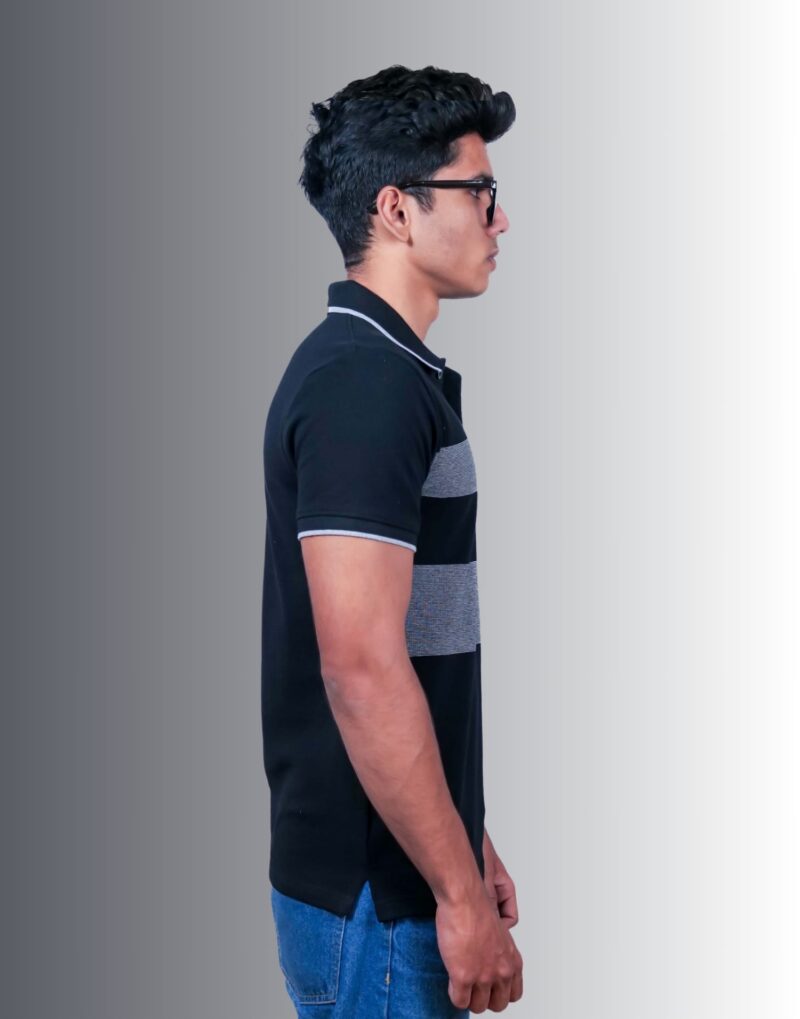 Polo Classic Stripe Black T-Shirt - Image 3