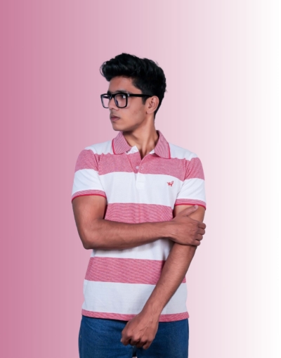 Polo White Red Stripe T-Shirt