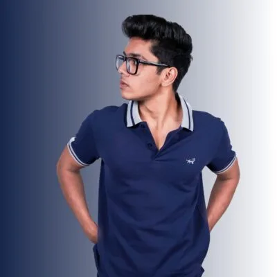 Polo Shoulder Panels Blue T-Shirt