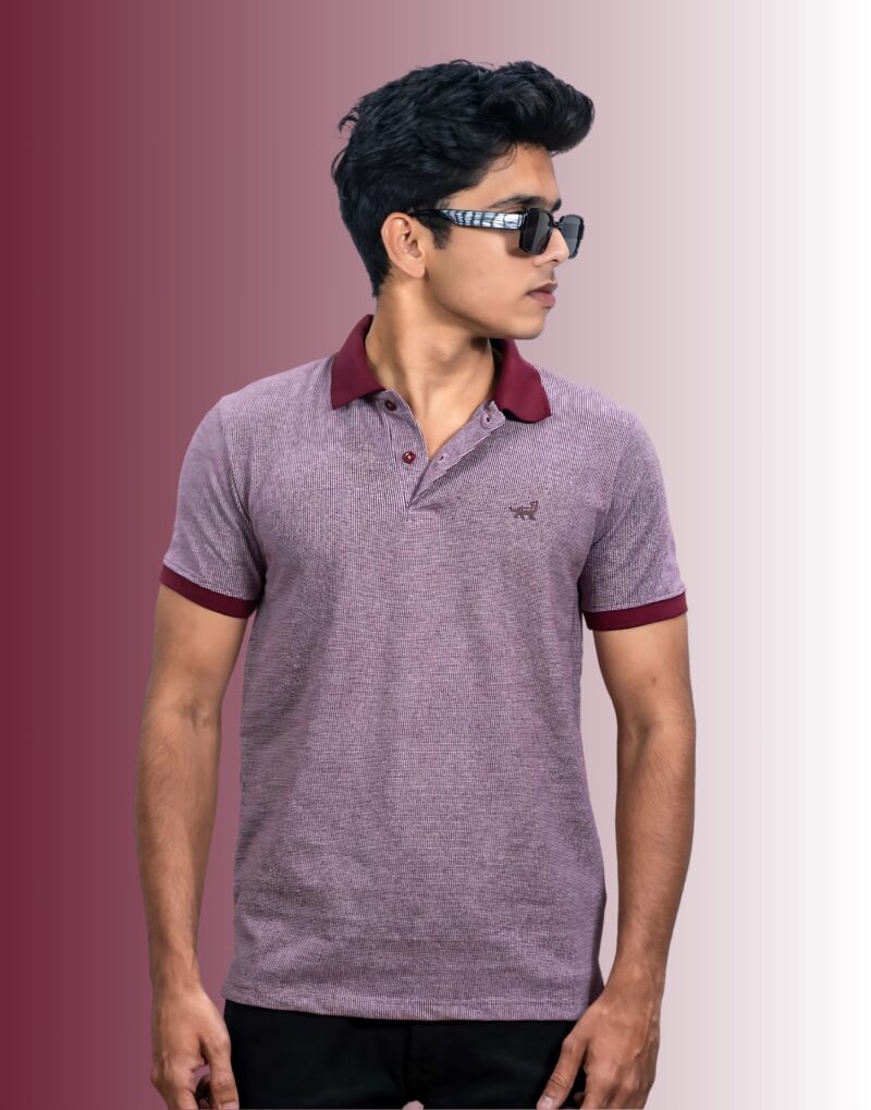 Polo Self Design -D Brown T-Shirt - Image 2