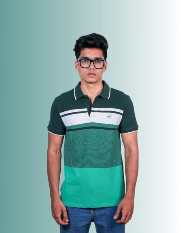 Polo Multi Colour Green T-Shirt