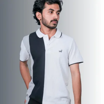 Polo Colour Block Black T-Shirt