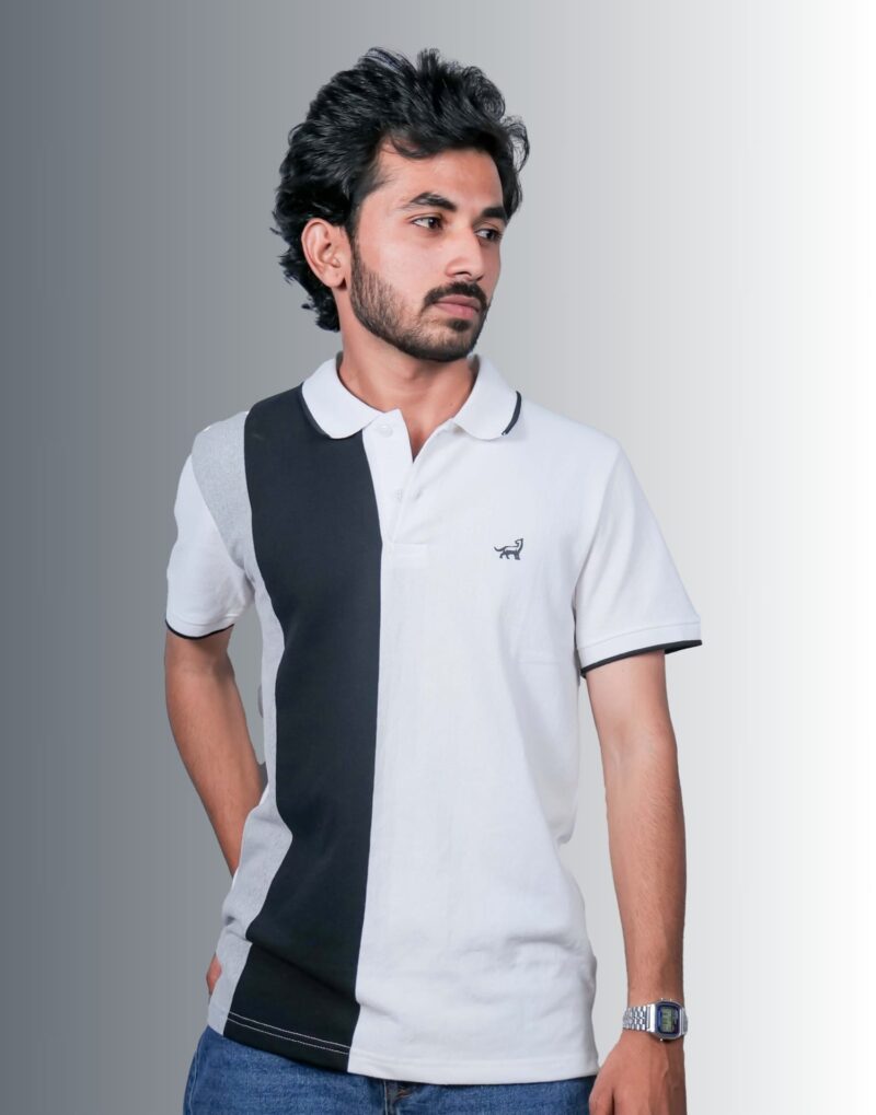 Polo Colour Block Black T-Shirt - Image 2