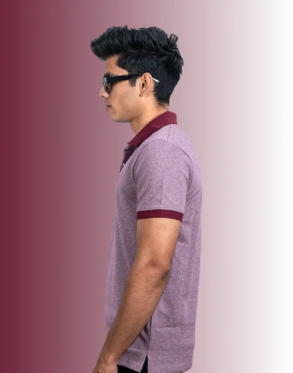 Polo Self Design -D Brown T-Shirt - Image 3