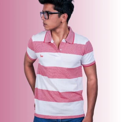 Polo White Red Stripe T-Shirt