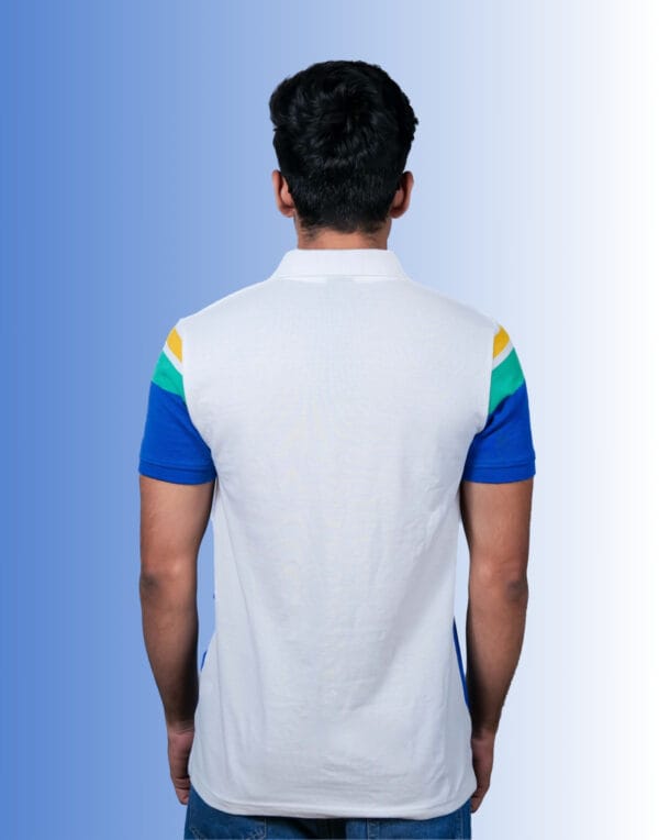 Polo Chest Stripe Sky Blue T-Shirt - Image 5