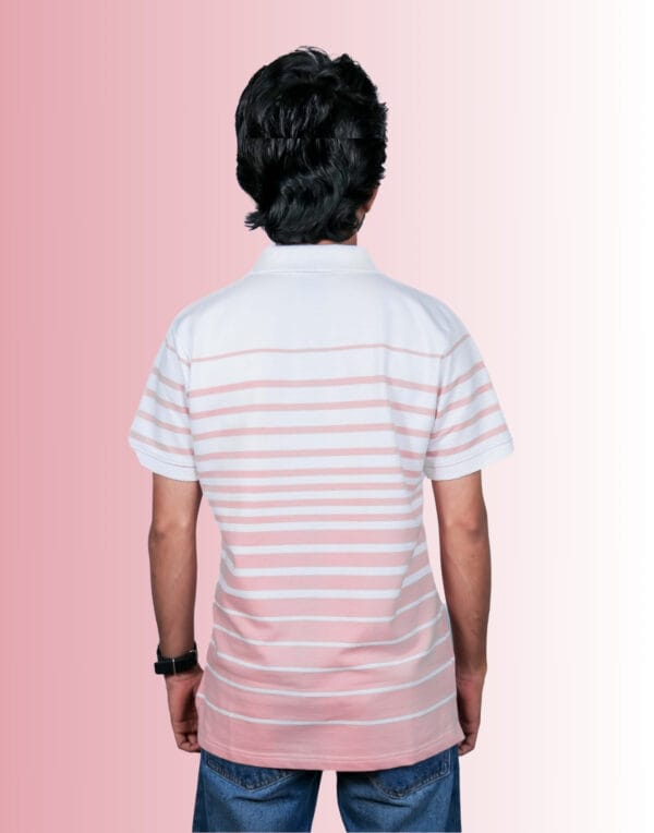 Polo Pyramid Strips Peech T-Shirt - Image 4