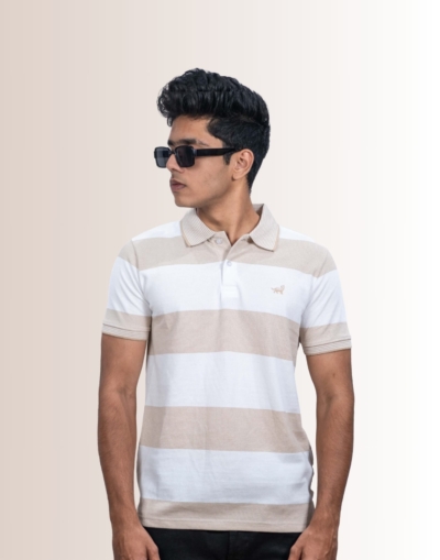 Polo White Jute Stripe T-Shirt