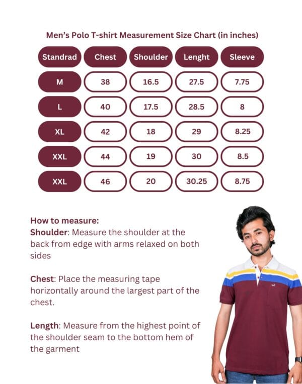 Polo Chest Strip Brown T-Shirt - Image 5