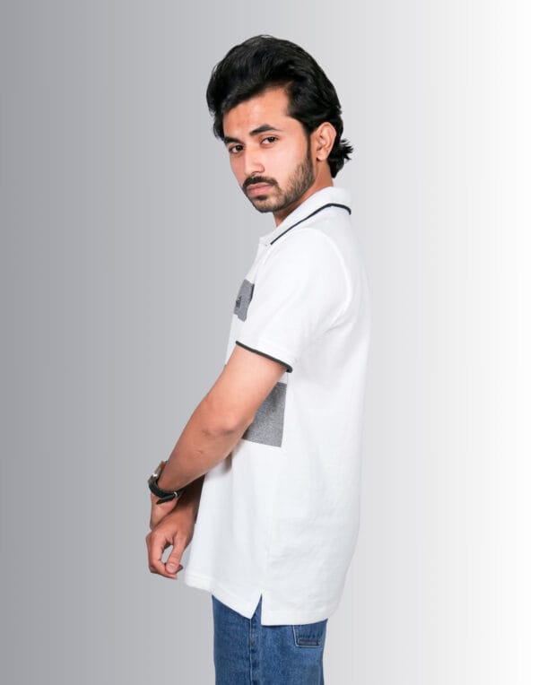 Polo Classic Stripe White T-Shirt - Image 3