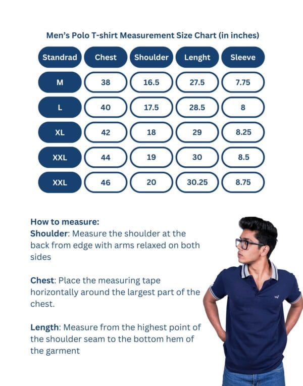 Polo Shoulder Panels Blue T-Shirt - Image 6