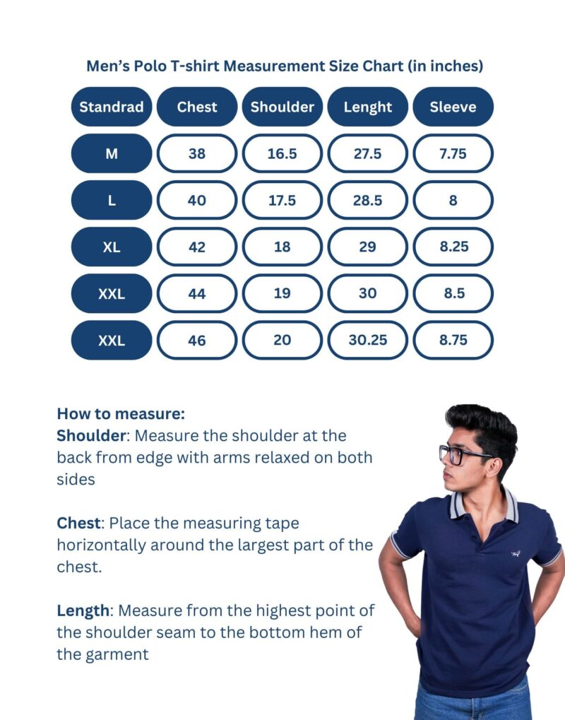 Polo Shoulder Panels Blue T-Shirt - Image 6