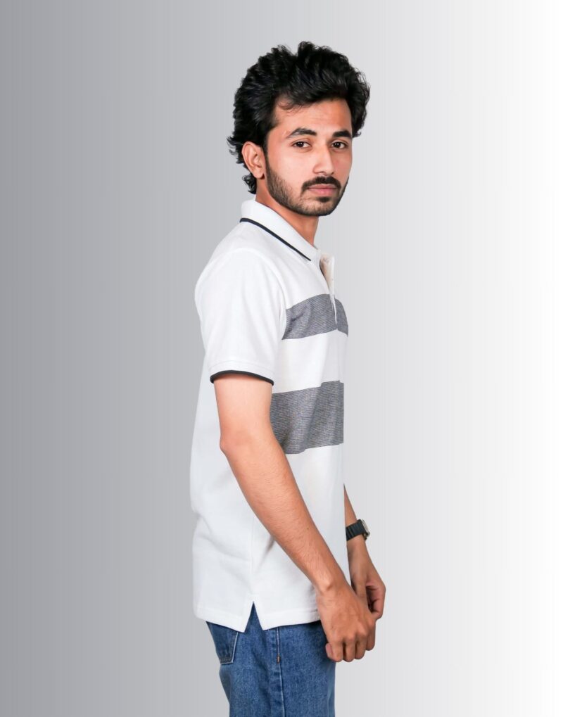 Polo Classic Stripe White T-Shirt - Image 2