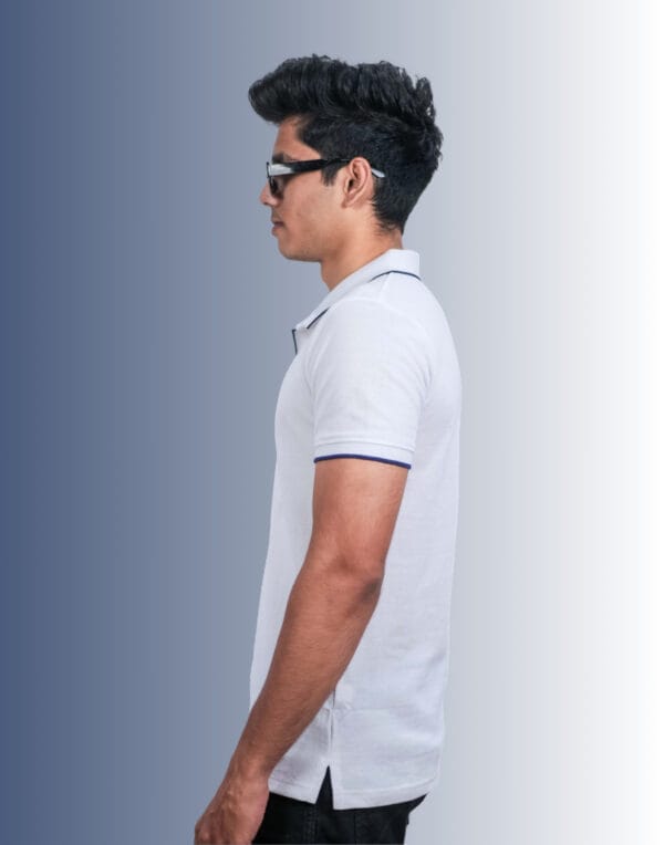 Polo Color Block Navy Blue T-Shirt - Image 3