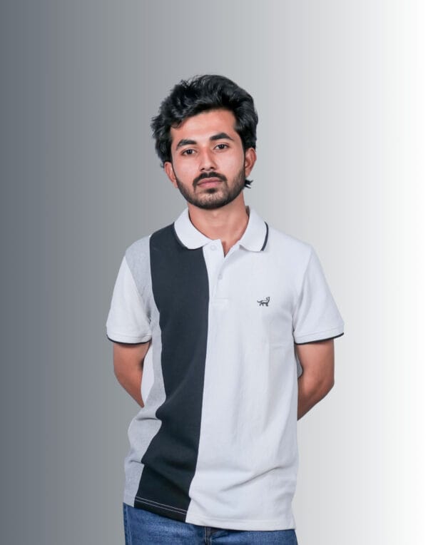 Polo Colour Block Black T-Shirt