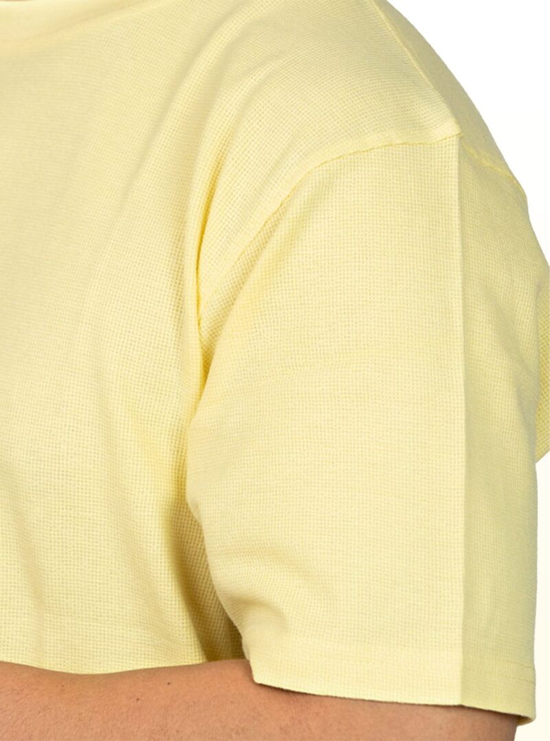Crew Neck Banana Yellow T-shirt - Image 4