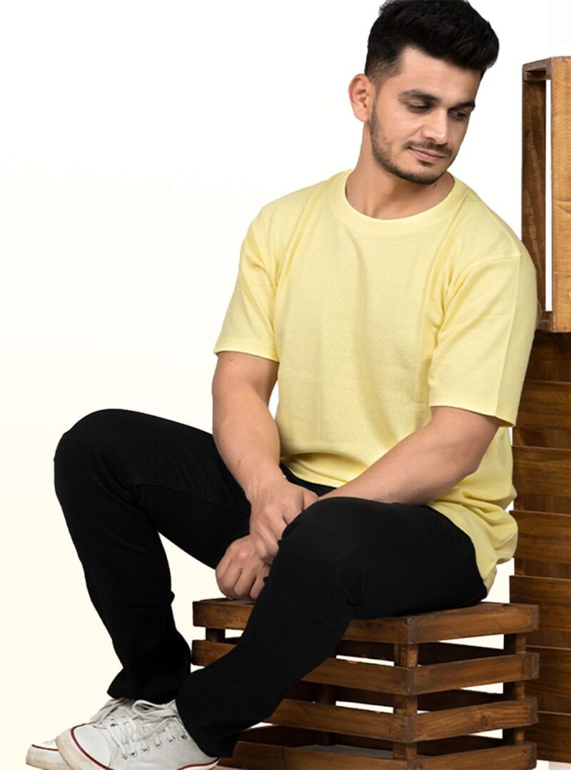 Crew Neck Banana Yellow T-shirt - Image 2
